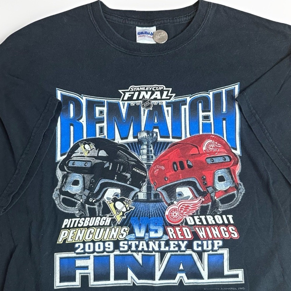 2009 Stanley Cup Final Pittsburgh Penguins Detroit Red Wings Shirt Mens Large